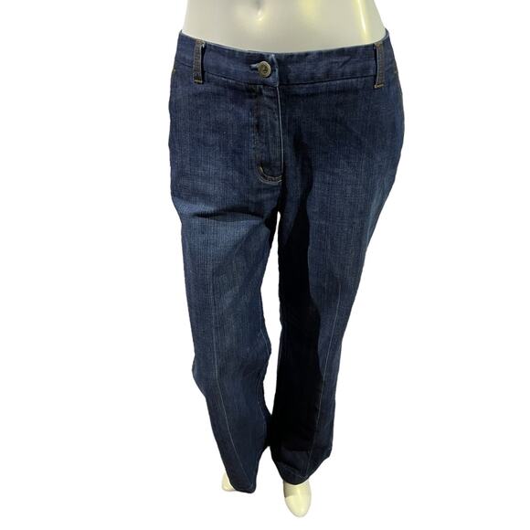 Talbots Stretch Dark Wash Trouser Jeans Size 8 - Classic Fit - Picture 15 of 16